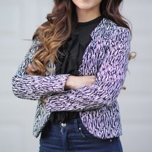 H&m black and white blazer jacket sz 4